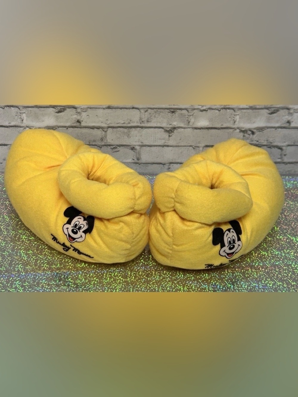 Carousel by Guy MICKEY MOUSE Adult Small Slippers Vintage Rare